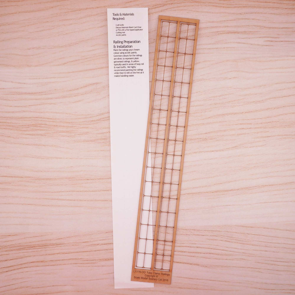 Scale Model Scenery LX176 Tubeclamp Railings OO/HO Gauge
