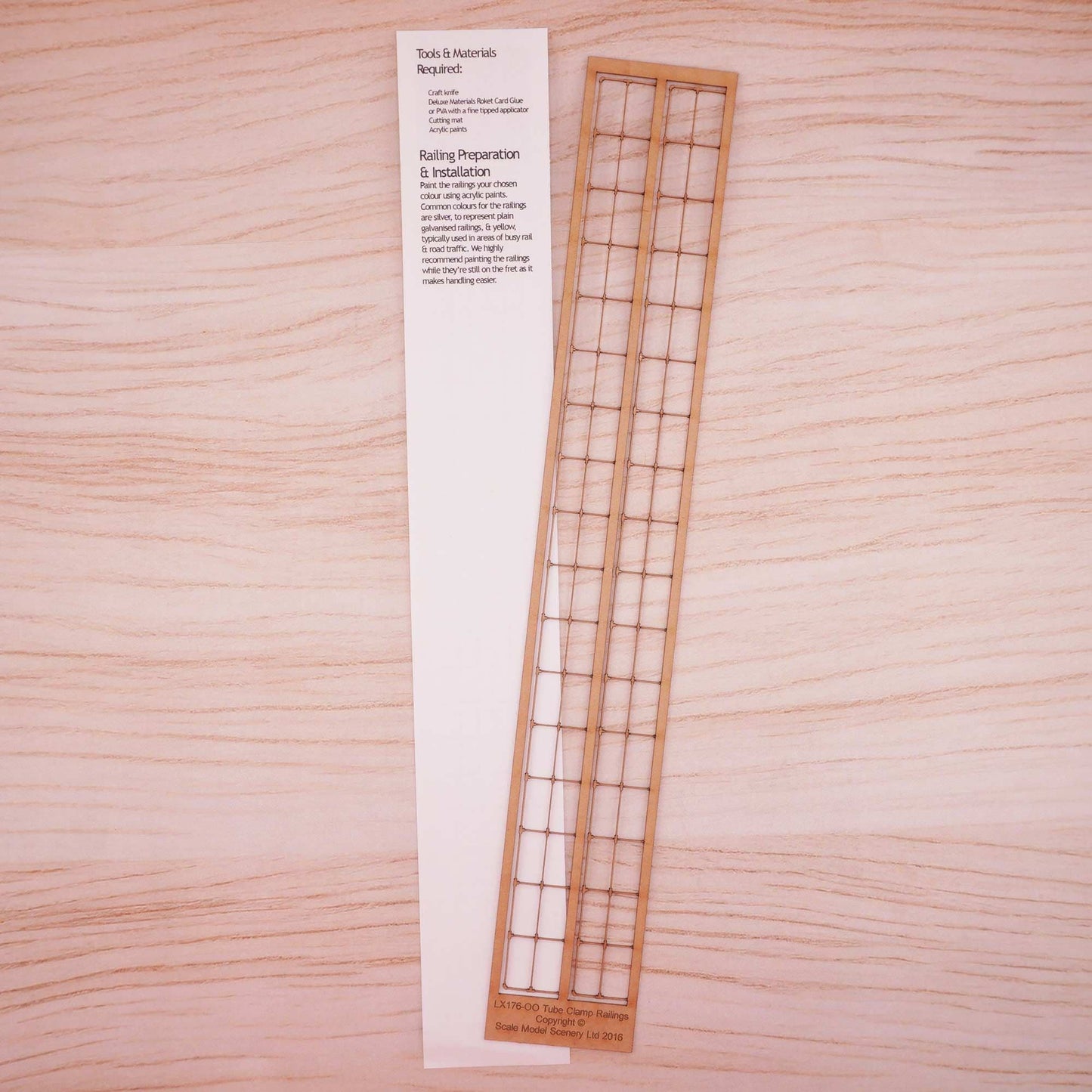 Scale Model Scenery LX176 Tubeclamp Railings OO/HO Gauge