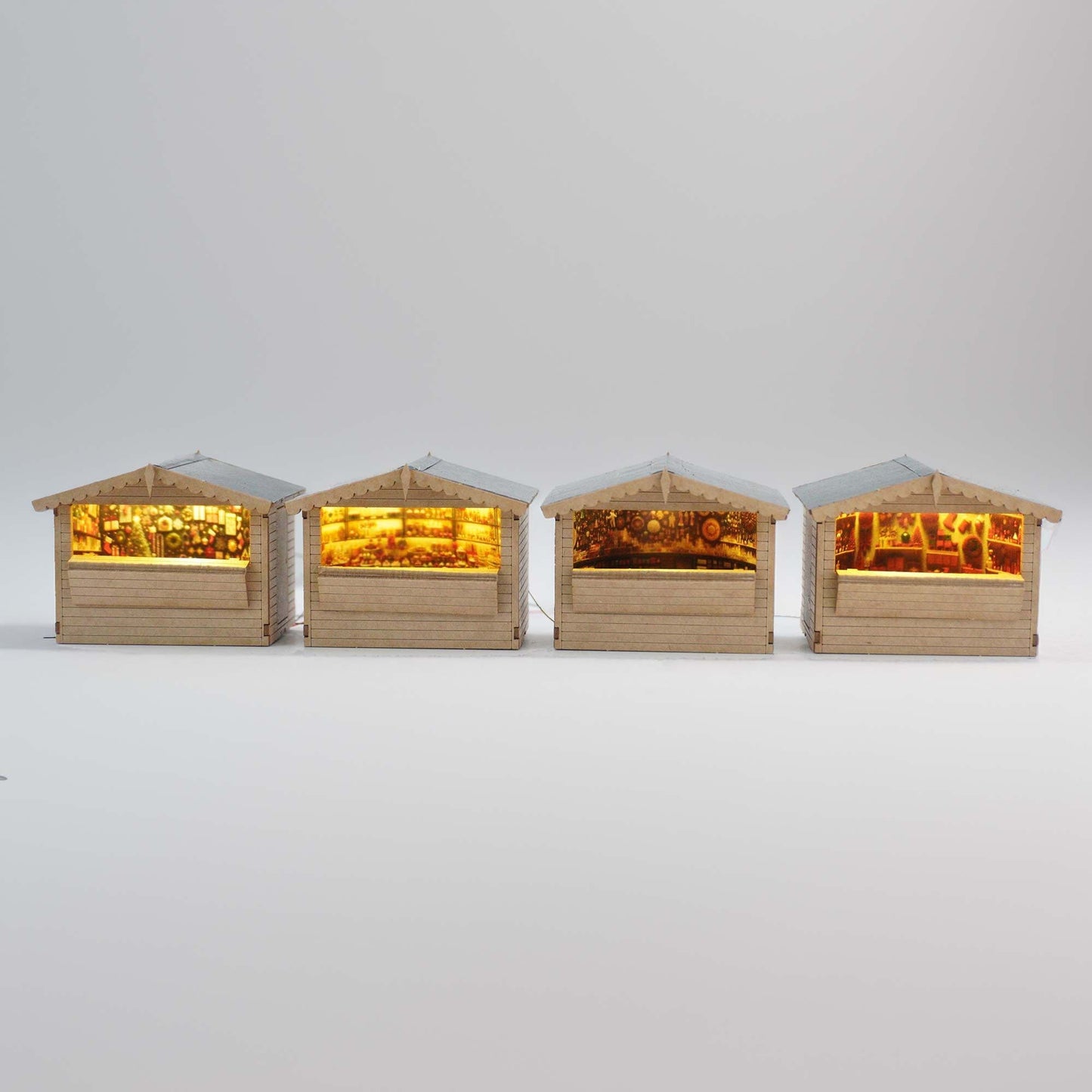 Scale Model Scenery LX578 Christmas Market Stall OO/HO Gauge