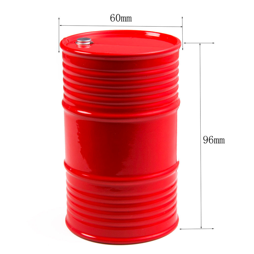 Oil Drum Fuel Barrel 1:10 Scale Crawler RC Car Accessory Red Plastic