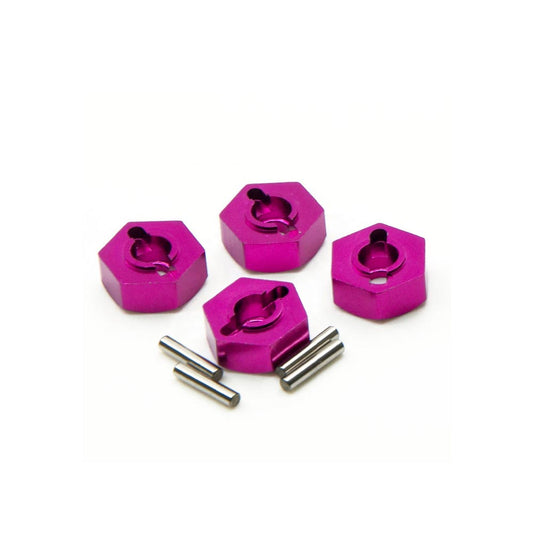 Aluminium Alloy Pink 12mm Wheel Hex Nuts x4 1:10 RC Car Spares