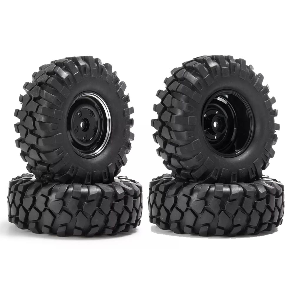 RC Car 1.9" Metal Wheel Rims w/108mm Rubber Tyres Assembled 1:10 Crawler