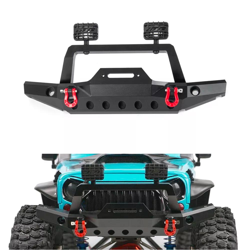 Metal Front Bumper w/LED Lights 1:10 Scale RC Car/Crawler for TRX4 Bronco Sport