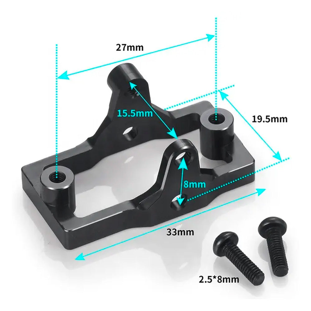 Servo Mount Black Aluminium Alloy 1:18 RC Part for TRX-4M