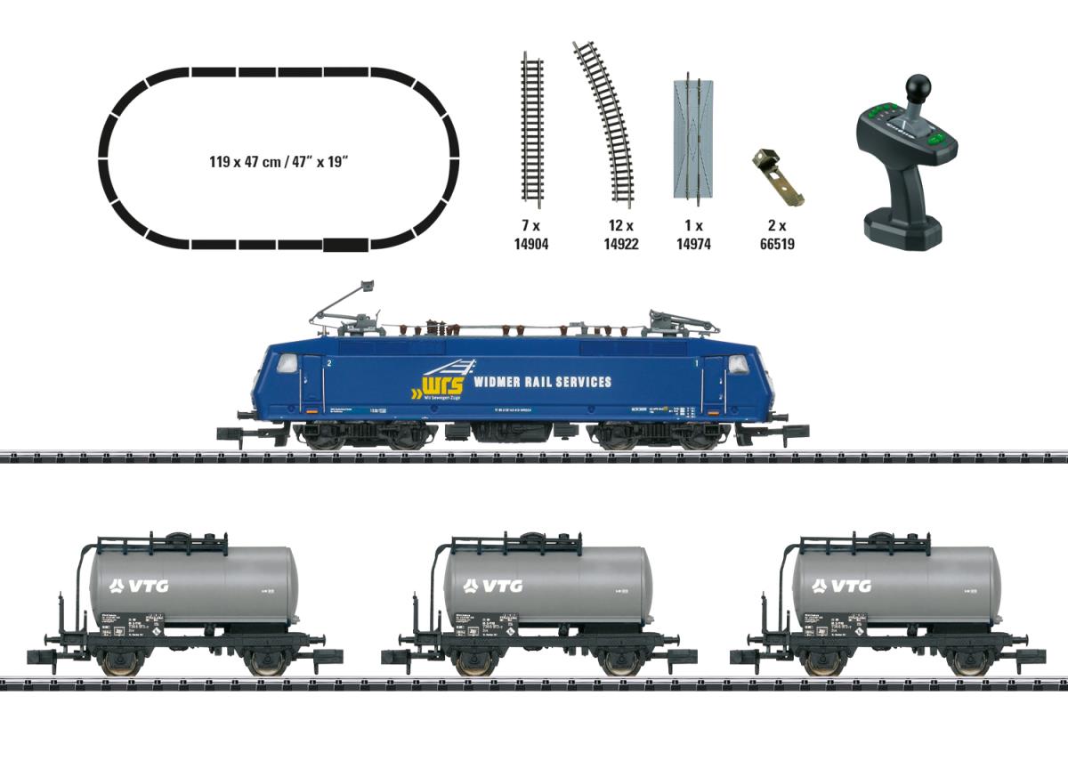 Trix 11158  WRS BR120 Electric Freight Starter Set VI (DCC-Fitted) N Gauge