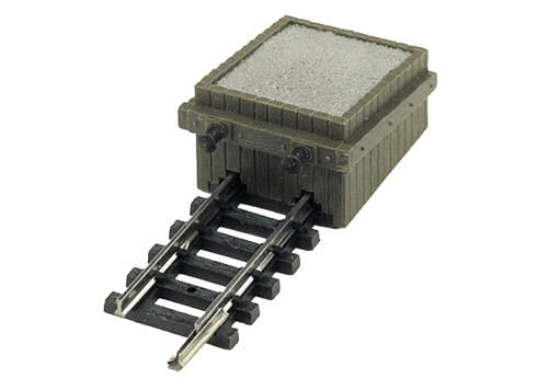 Minitrix Wood Buffer Stop on 50mm Straight Track N Gauge 14976
