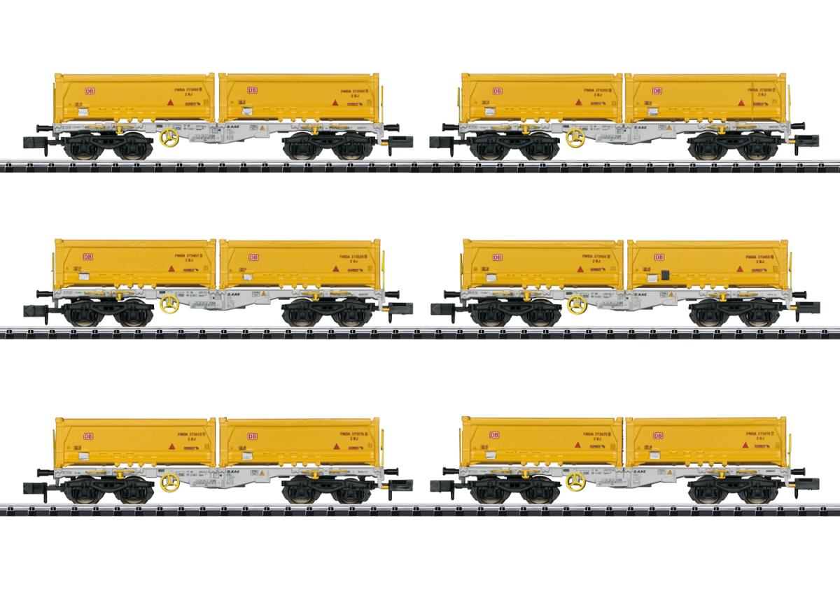 Minitrix AAE Sgmmns190  Stuttgart Construction Wagon Set (6) VI N Gauge 15075