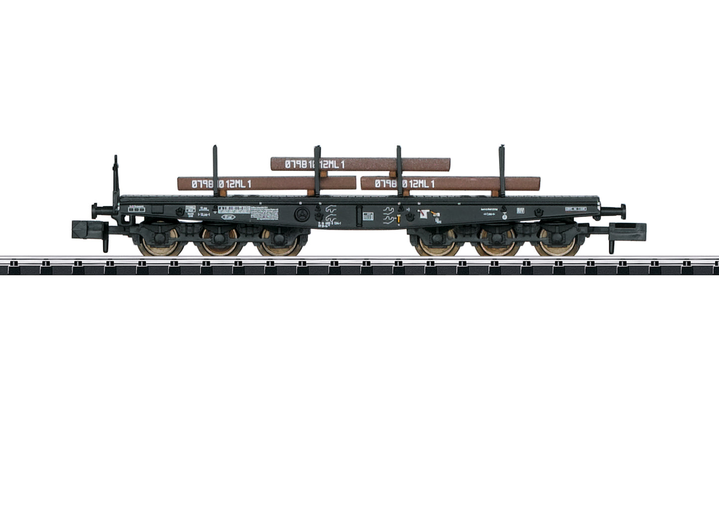 Minitrix DB Sa705 Heavy Duty Flat Wagon with Steel Slab Load  IV N Gauge 15453