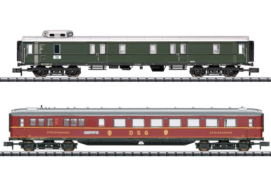 Minitrix DB D96 WR4u/Pw4u-37 Express Coach Set (2) III M18286 N Gauge