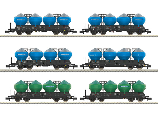 Minitrix M18301 Transportservis Uacs Silo Wagon Set (6) VI N Gauge