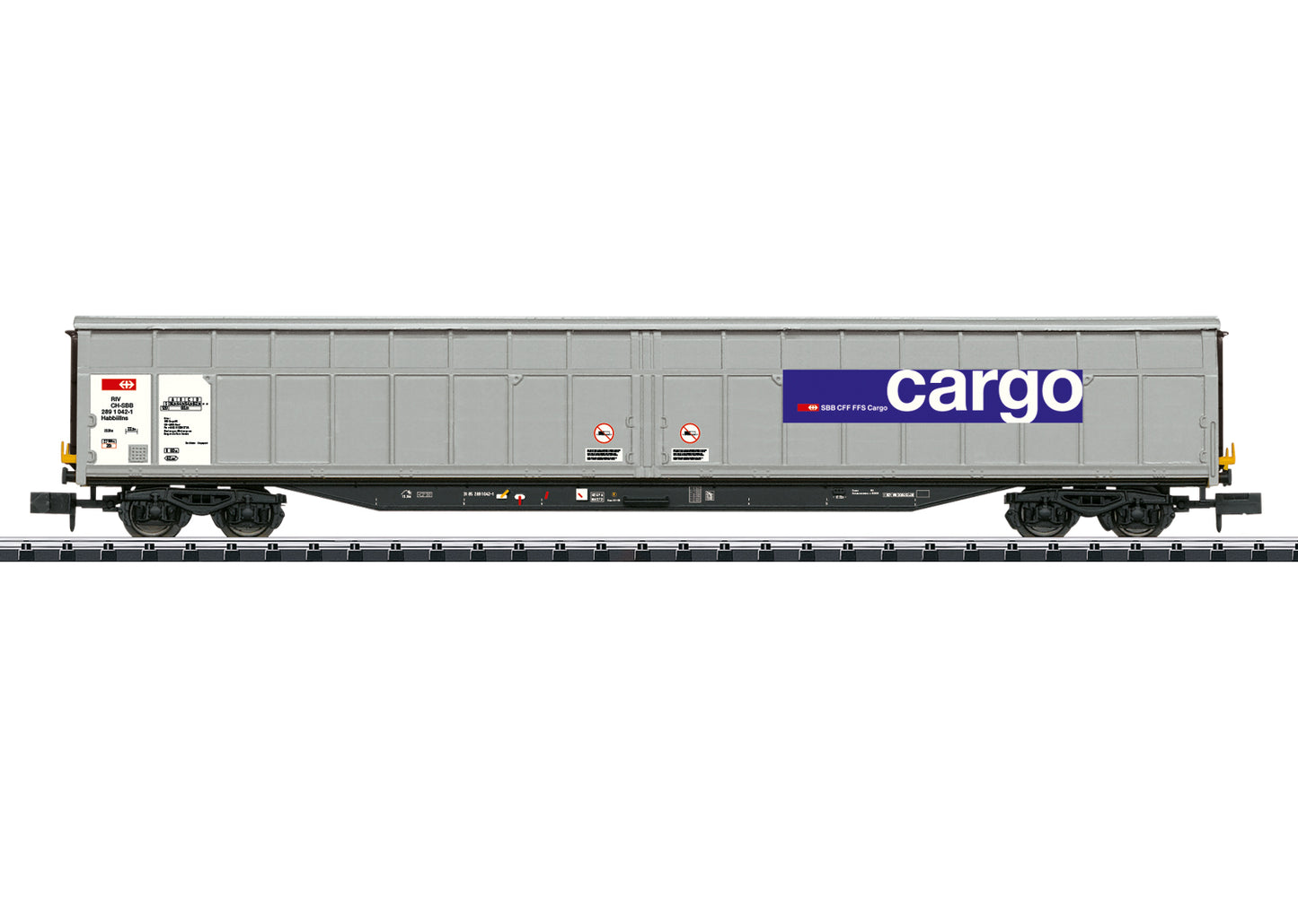 Trix 18427 SBB Habbiillns High Capacity Sliding Wall Bogie Van V N Gauge