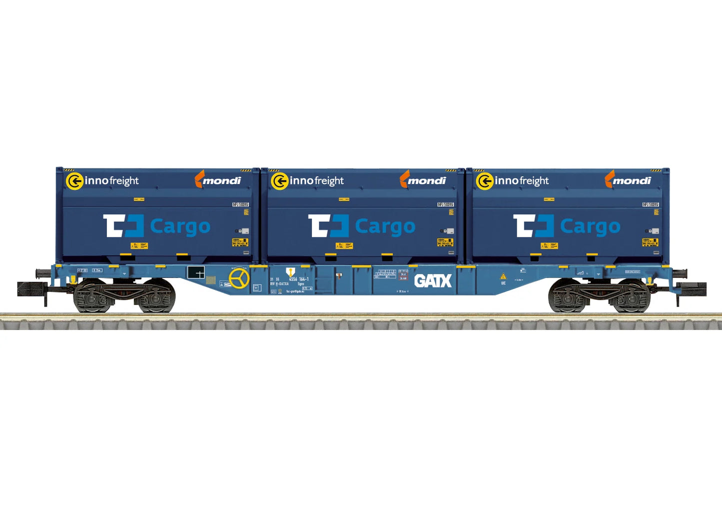 Minitrix GATX Rail Austria Sgnss Innofreight Container Wagon VI M18434 N Gauge
