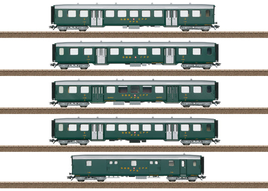 Trix 23134  SBB Lightweight Steel Coach Set (5) III HO
