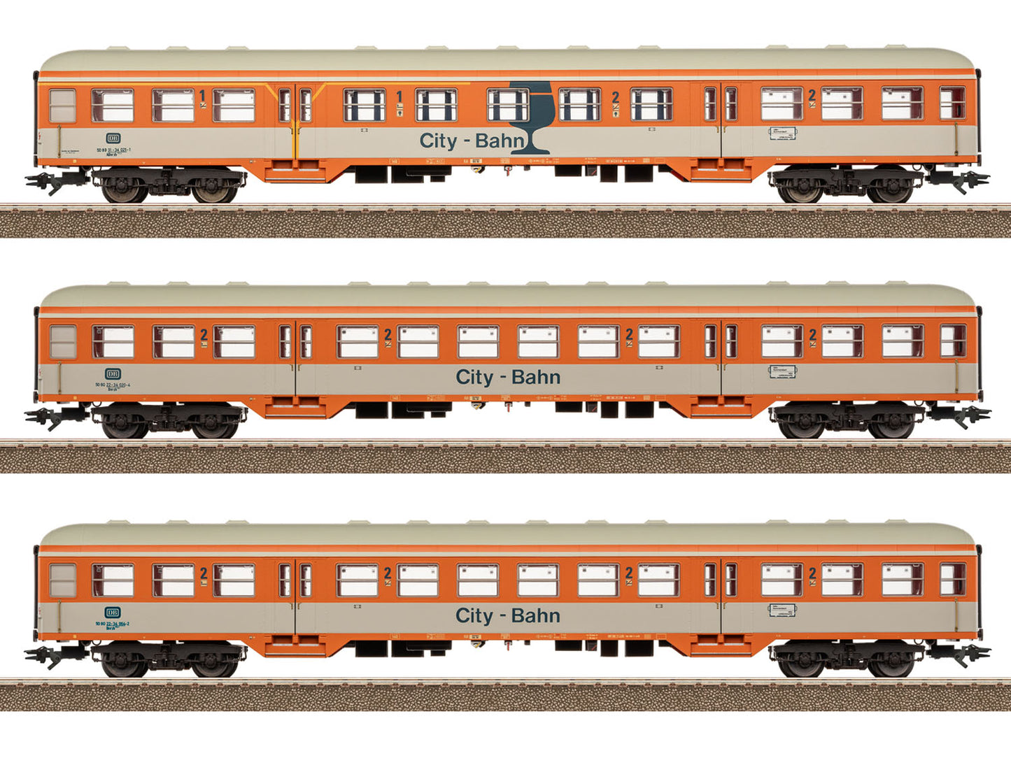Trix M23234 DB City-Bahn Cologne-Gummersbach Coach Set (3) IV HO Gauge