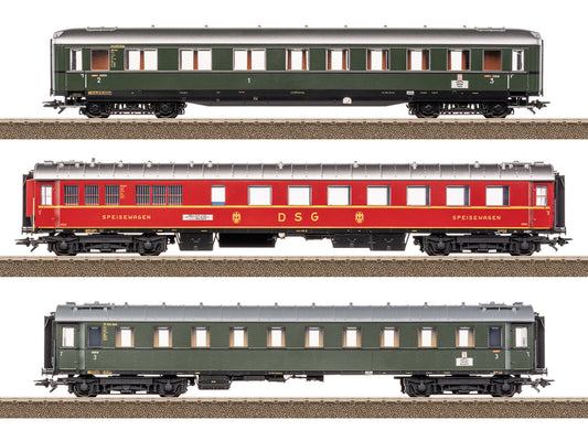 Trix M23623 DB D74 Hamburg Altona-Basel Coach Set 2 (3) III HO Gauge