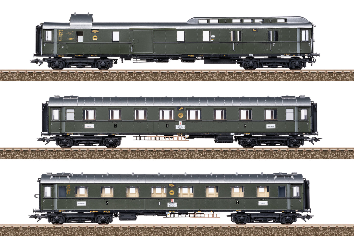 Trix DRG FD226 Berlin-Koln Coach Set (3) II M23650 HO Gauge