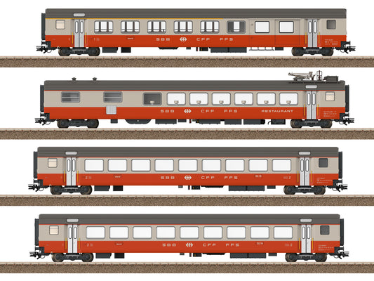 Trix SBB Swiss Express 50th Anniversary Coach Set (4) IV M23690 HO Gauge