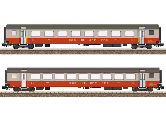 Trix SBB Swiss Express 50th Anniversary Coach Set (2) IV M23691 HO Gauge