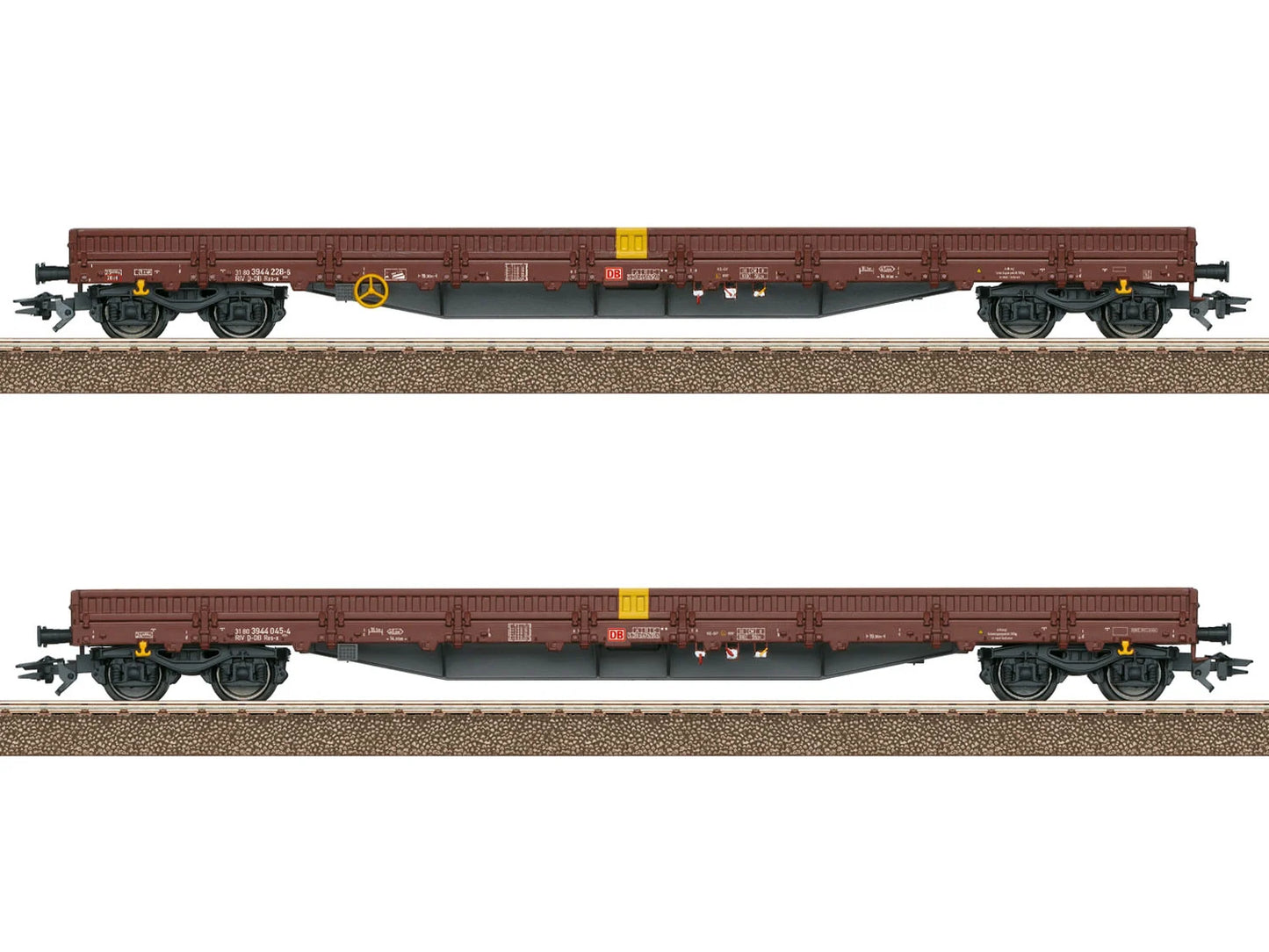 Trix M24431 DBAG Res-x Bogie Flat Wagon Set (2) VI HO Gauge