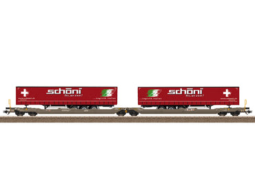 Trix M24475 Hupac Sdggmrss (T3000e) Dbl Pocket Wagon Schoni VI HO Gauge