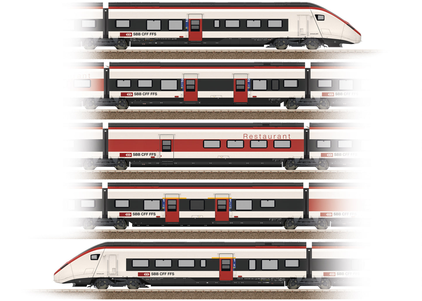 Trix 25810  SBB RABe501 Giruno 5 Car EMU VI (DCC-Sound) HO