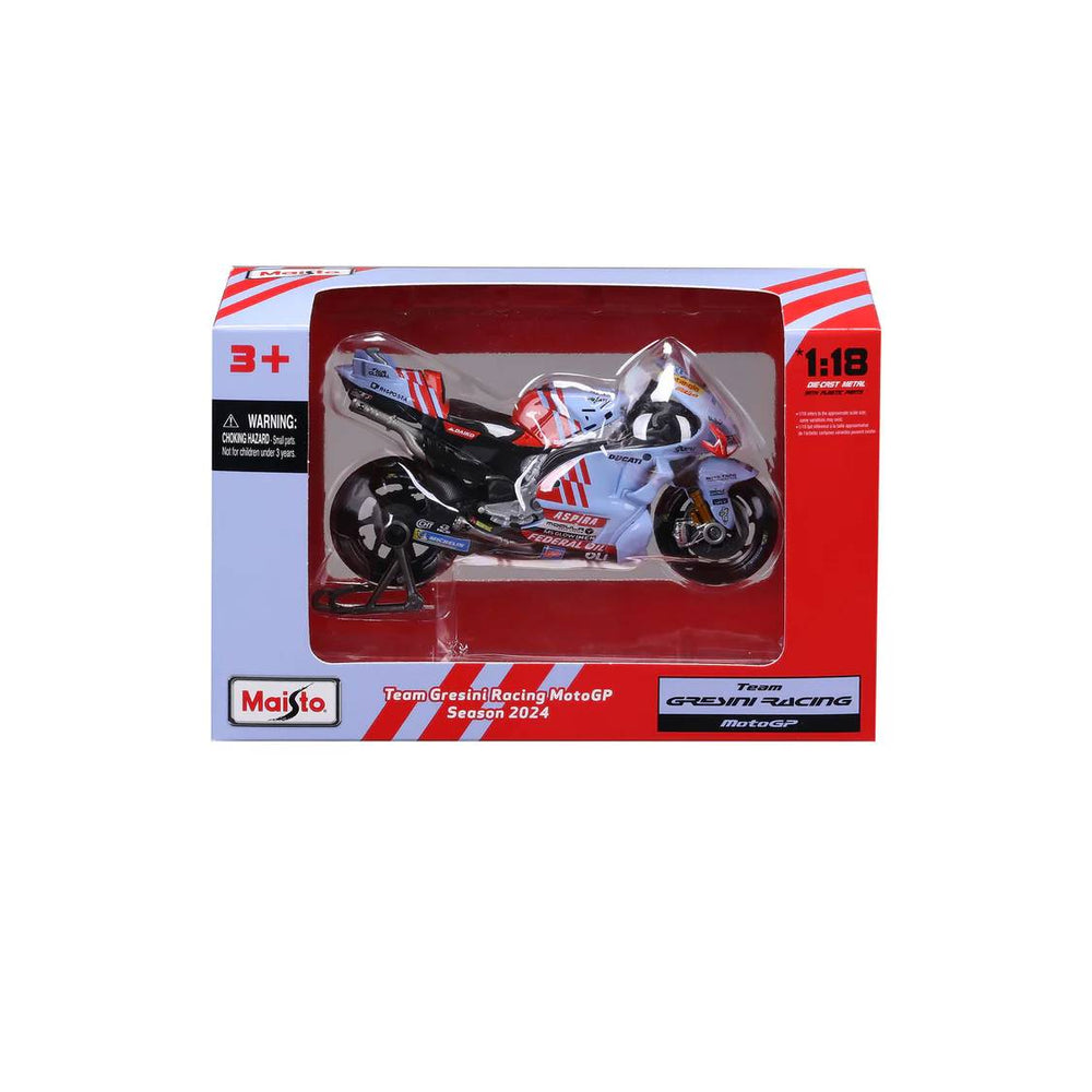 Maisto 1:18 Motorbike 2024 Ducati Desmosedici Gresni Racing (#73 A. Merquez)