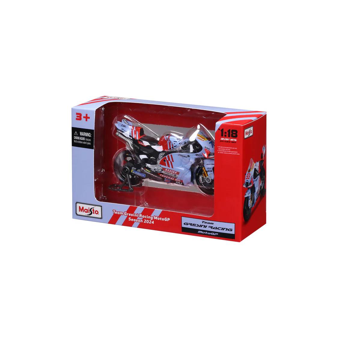 Maisto 1:18 Motorbike 2024 Ducati Desmosedici Gresni Racing (#73 A. Merquez)