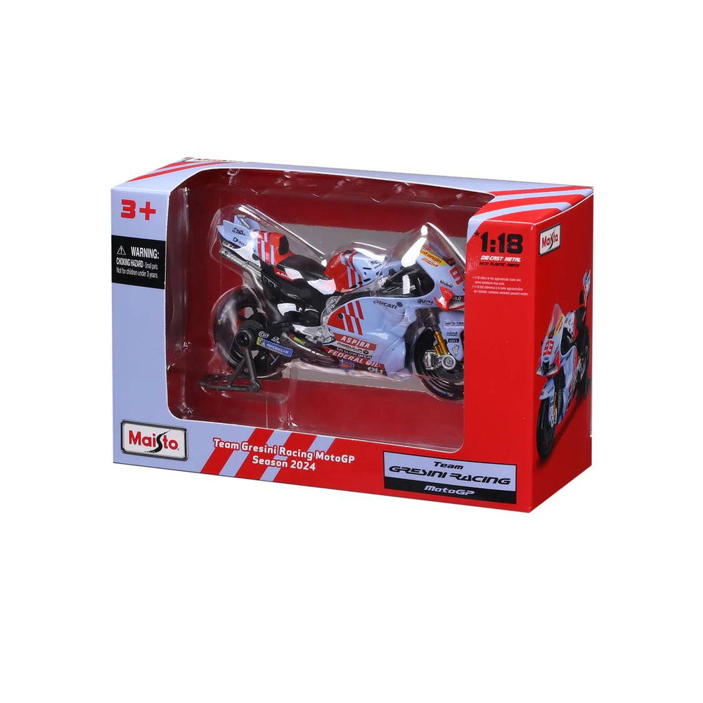 Maisto 1:18 Motorbike 2024 Ducati Desmosedici Gresni Racing (#93 Marc Marquez)