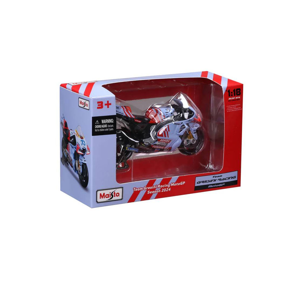 Maisto 1:18 Motorbike 2024 Ducati Desmosedici Gresni Racing (#93 Marc Marquez)