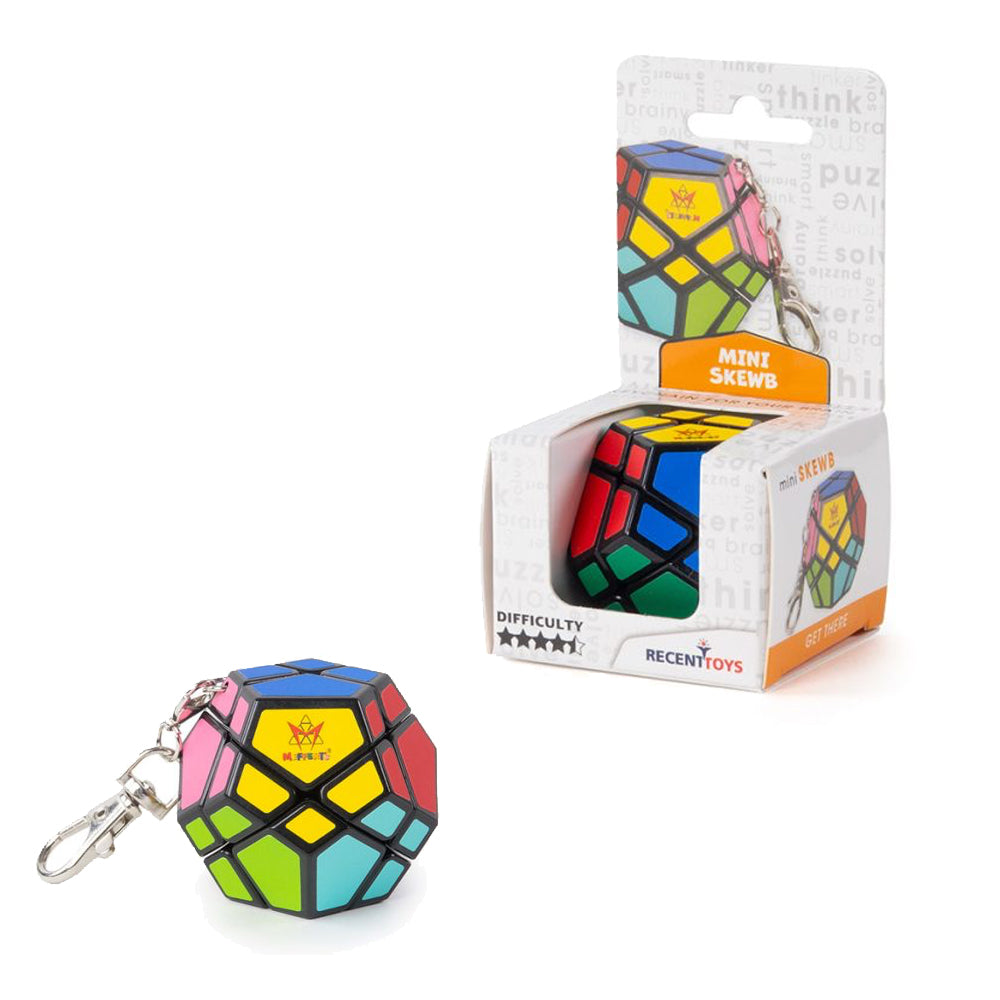 Mini Mefferts Mini Skewb Brain Puzzle Keyring from Recent Toys M5048