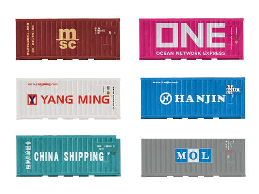 Minitrix M66589 20ft Container Set (6) VI N Gauge