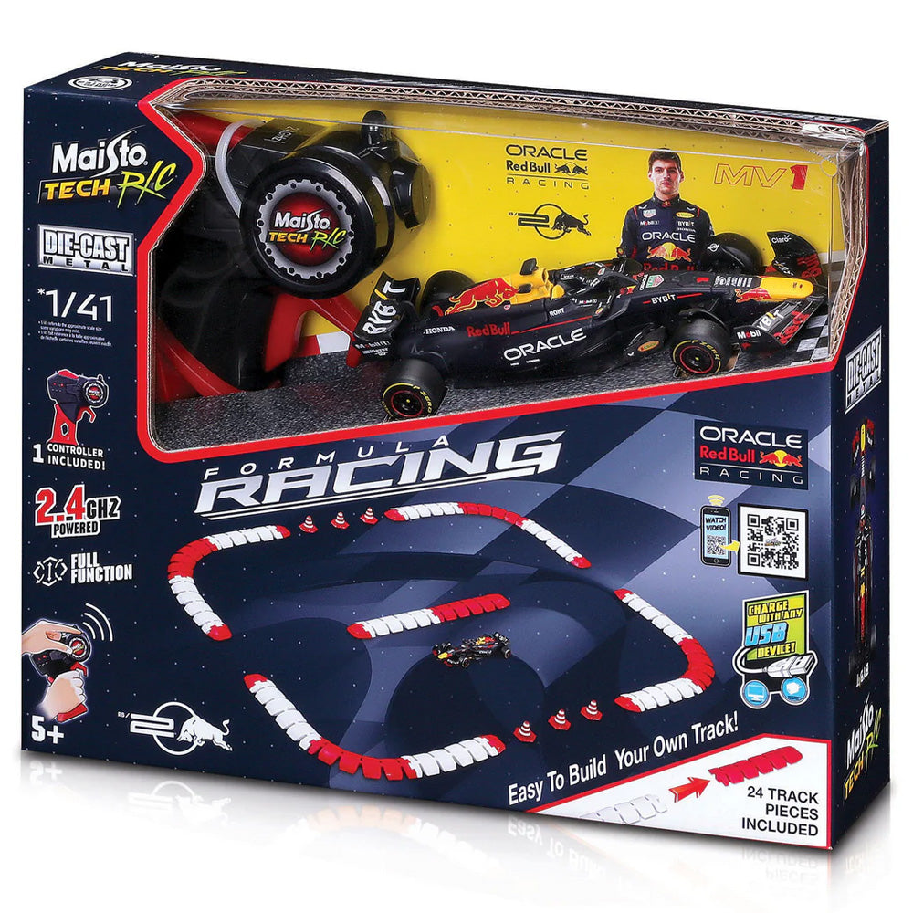 Maisto F1 Mini Metal Diecast RC F1 Racing 2024 Verstappen w/Track 1:41 M82672