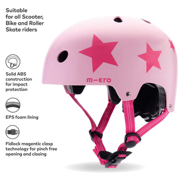 Micro My First Scooter Gift Set - Pink Star - Helmet, Bell & Strap