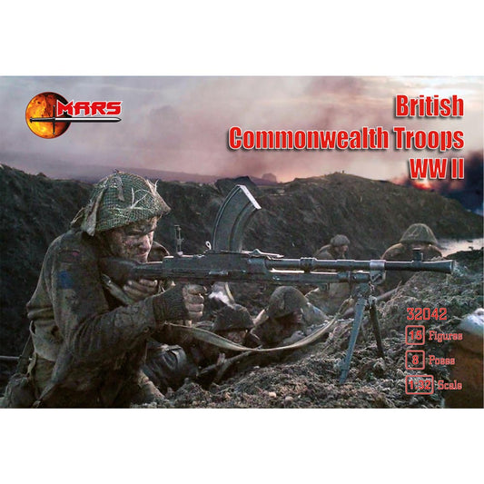Mars 32042 British Commonwealth Troops WWII 15 Figures/8 Poses 1:32 Model Kit