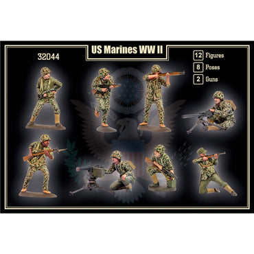 Mars 32044 US Marines WWII Figures 1:32 Plastic Model Kit