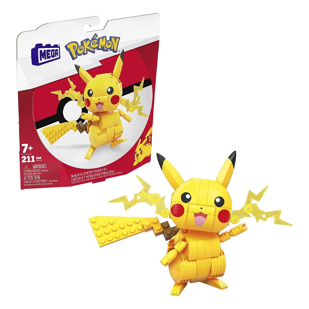 Mega Construx Pokémon Pikachu Building Brick Toy Age 7+ GMD31