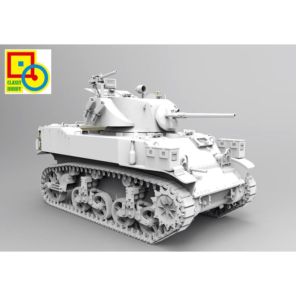 Classy Hobby MC16010 British Stuart VI M5A1 Tank 1:16 Plastic Model Kit