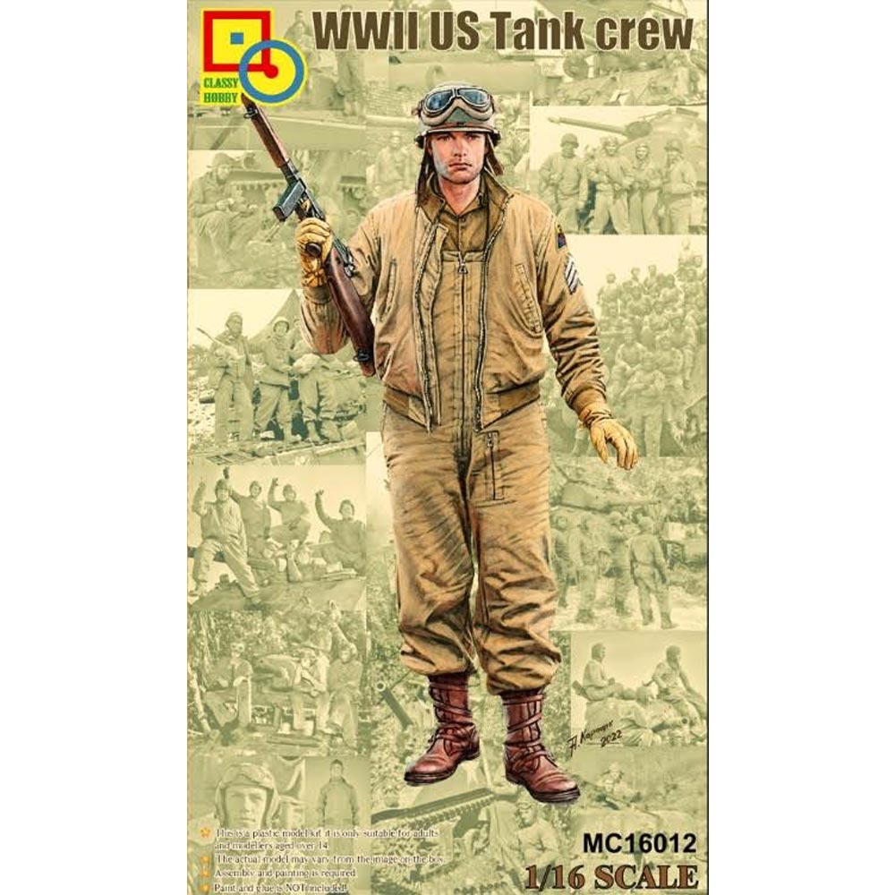 Classy Hobby WWII US Tank Crew 1:16 Model Kit MC16012