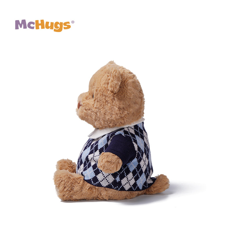 McHugs Argyle Sweater Raffles Bear Plush Soft Toy