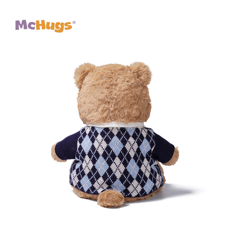 McHugs Argyle Sweater Raffles Bear Plush Soft Toy