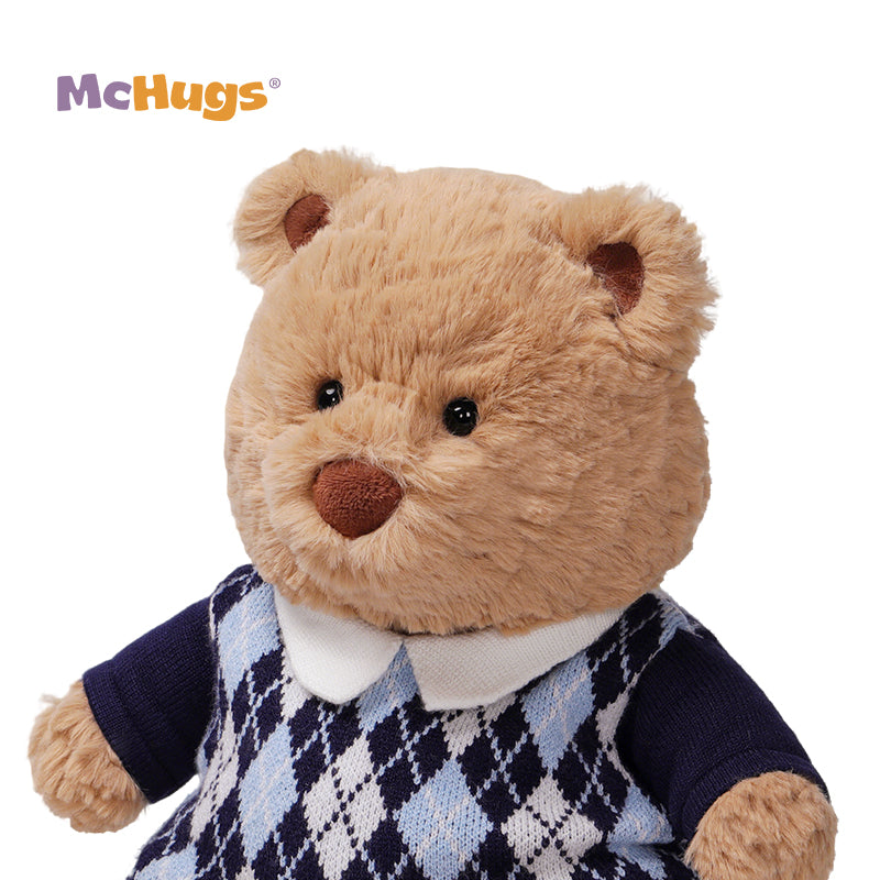 McHugs Argyle Sweater Raffles Bear Plush Soft Toy