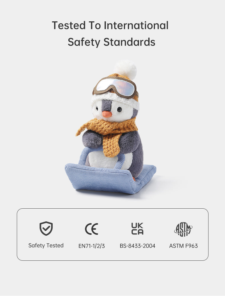 McHugs Sledding Glacier Penguin Plush Soft Toy