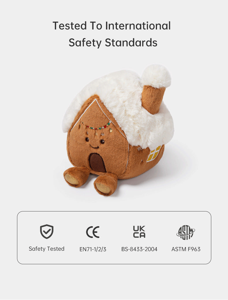 McHugs Christmas Starlight Gingerbread House Plush Soft Toy