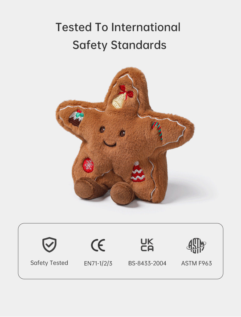 McHugs Christmas Star Gingerbread Plush Soft Toy