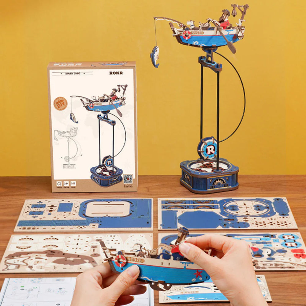 ROKR Ocean Fisher Pendulum Balance Toy 3D Puzzle Wooden Kit MCD02