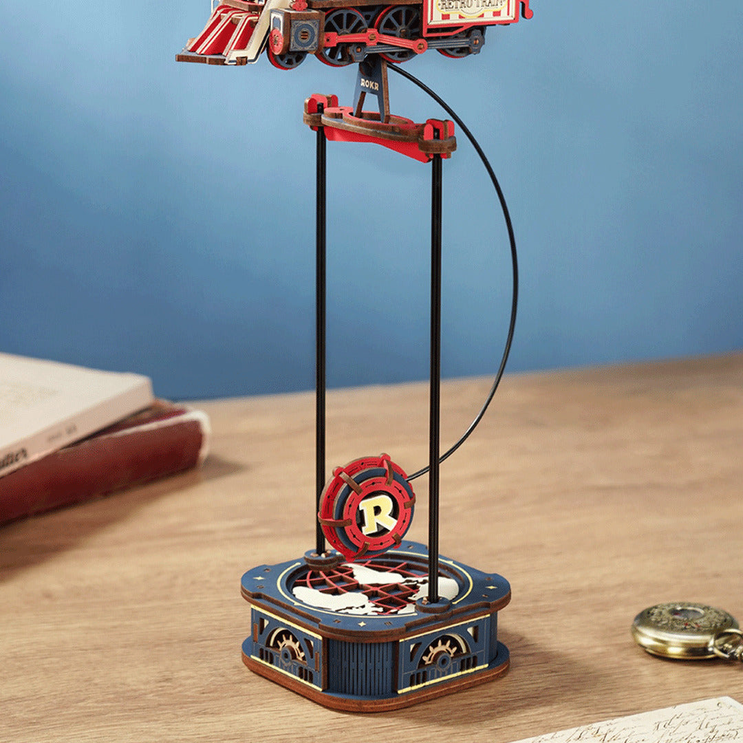 ROKR Power Express Pendulum Balance Toy 3D Puzzle Wooden Model Kit MCD07