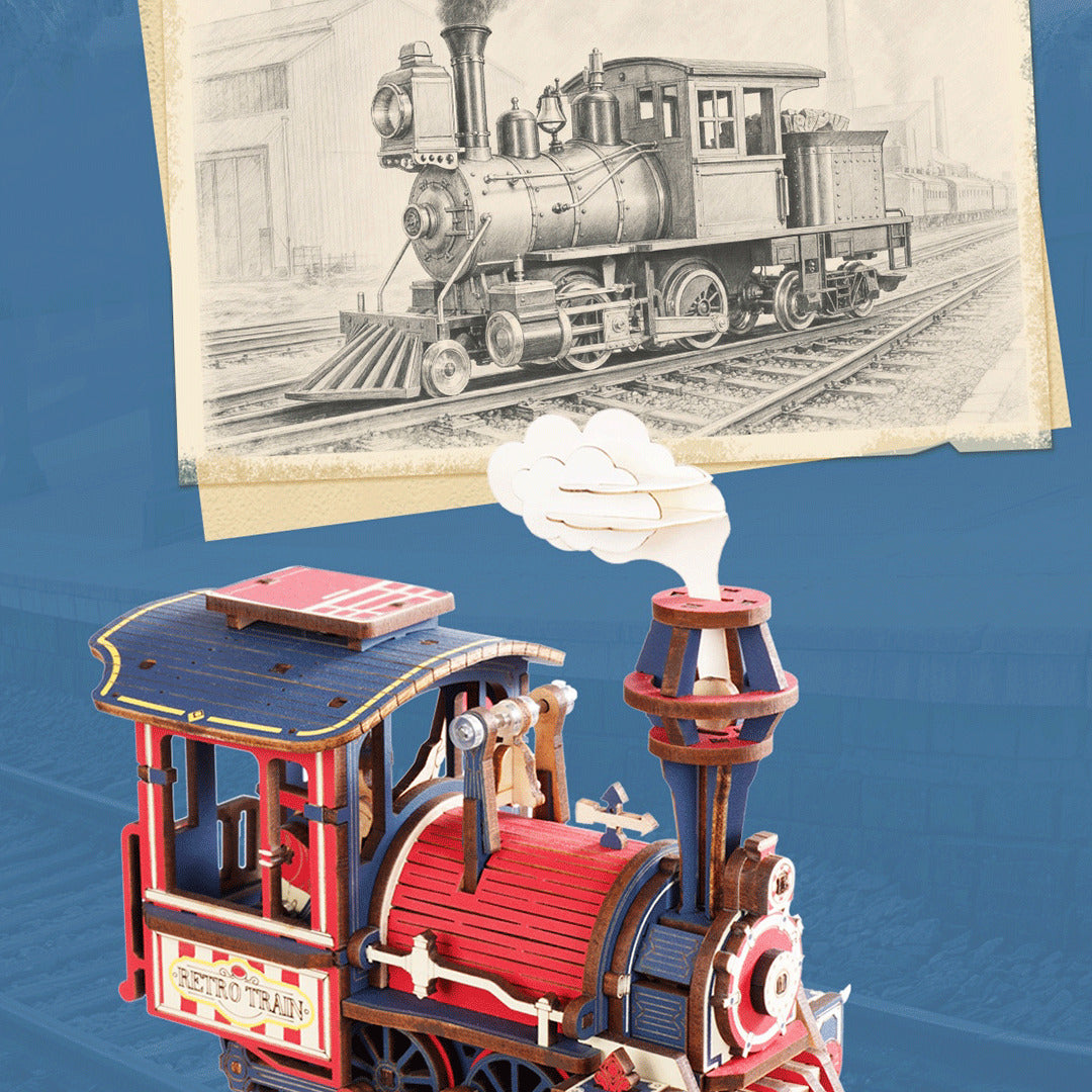 ROKR Power Express Pendulum Balance Toy 3D Puzzle Wooden Model Kit MCD07