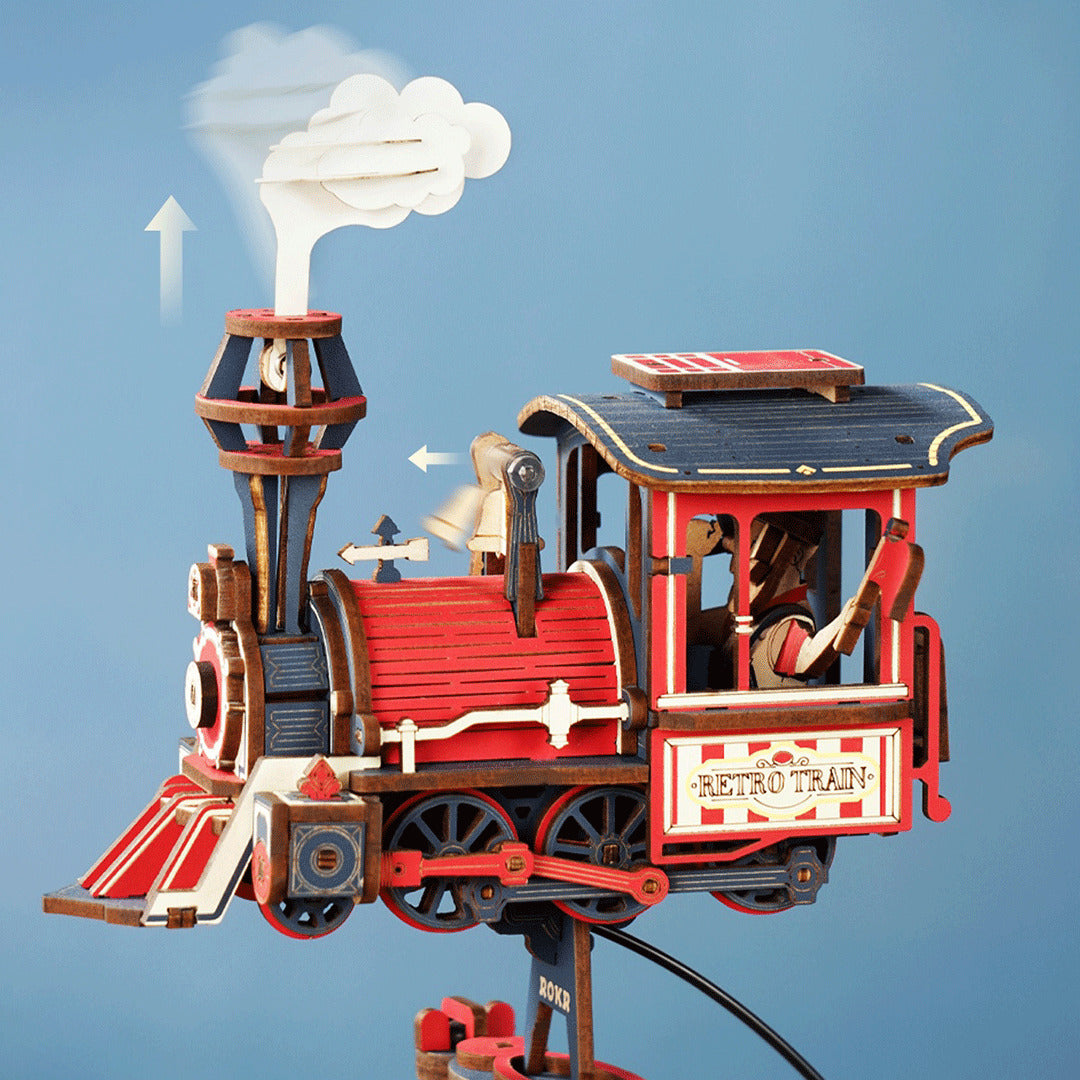 ROKR Power Express Pendulum Balance Toy 3D Puzzle Wooden Model Kit MCD07