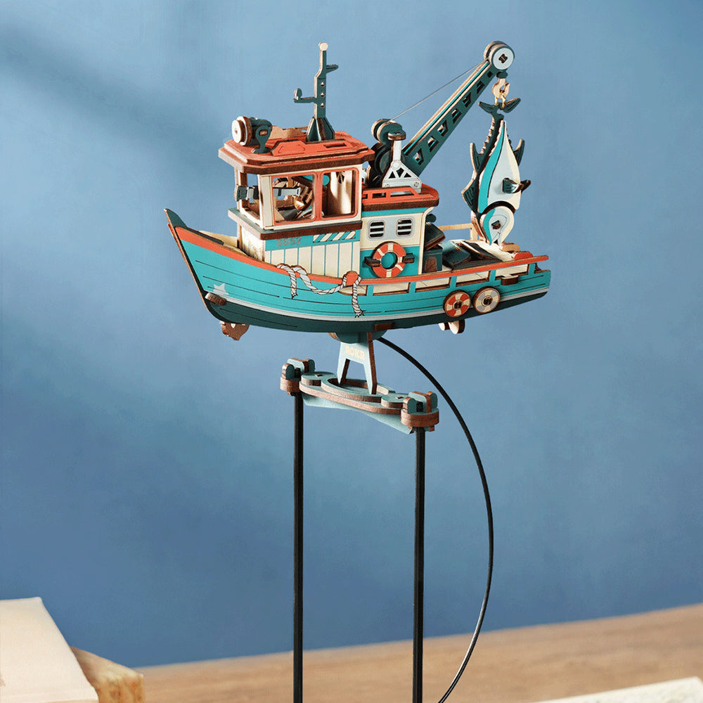 ROKR Lucky Trawler Pendulum Balance Toy 3D Puzzle Wooden Model Kit MCD08