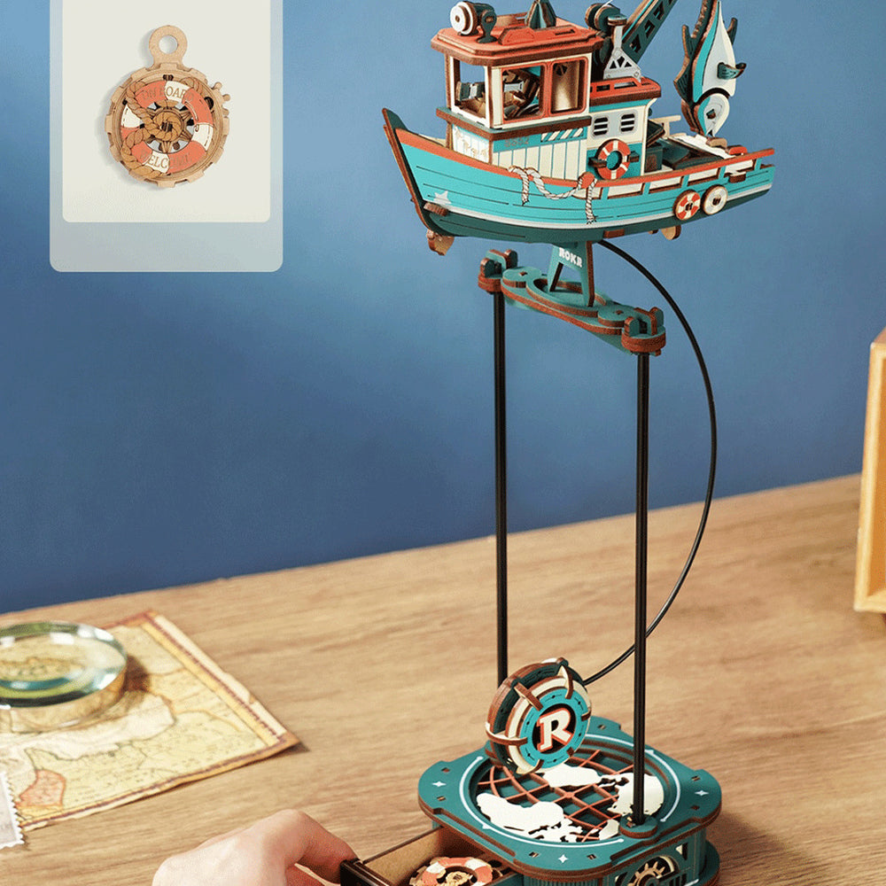 ROKR Lucky Trawler Pendulum Balance Toy 3D Puzzle Wooden Model Kit MCD08